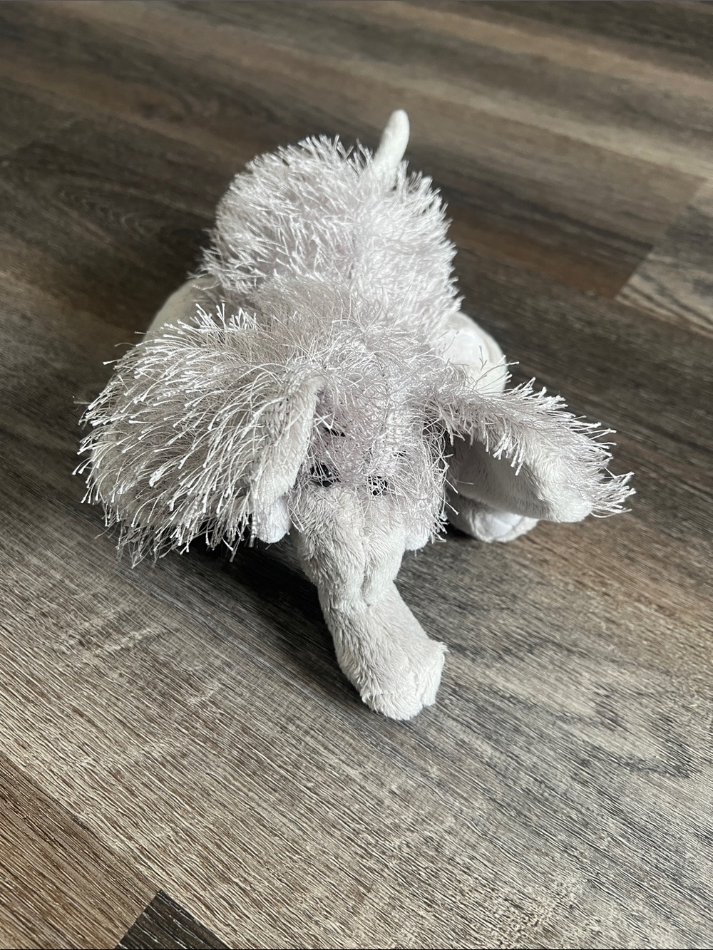 Plush Elephant Dog Toy - Soft Gray Chewable Plush